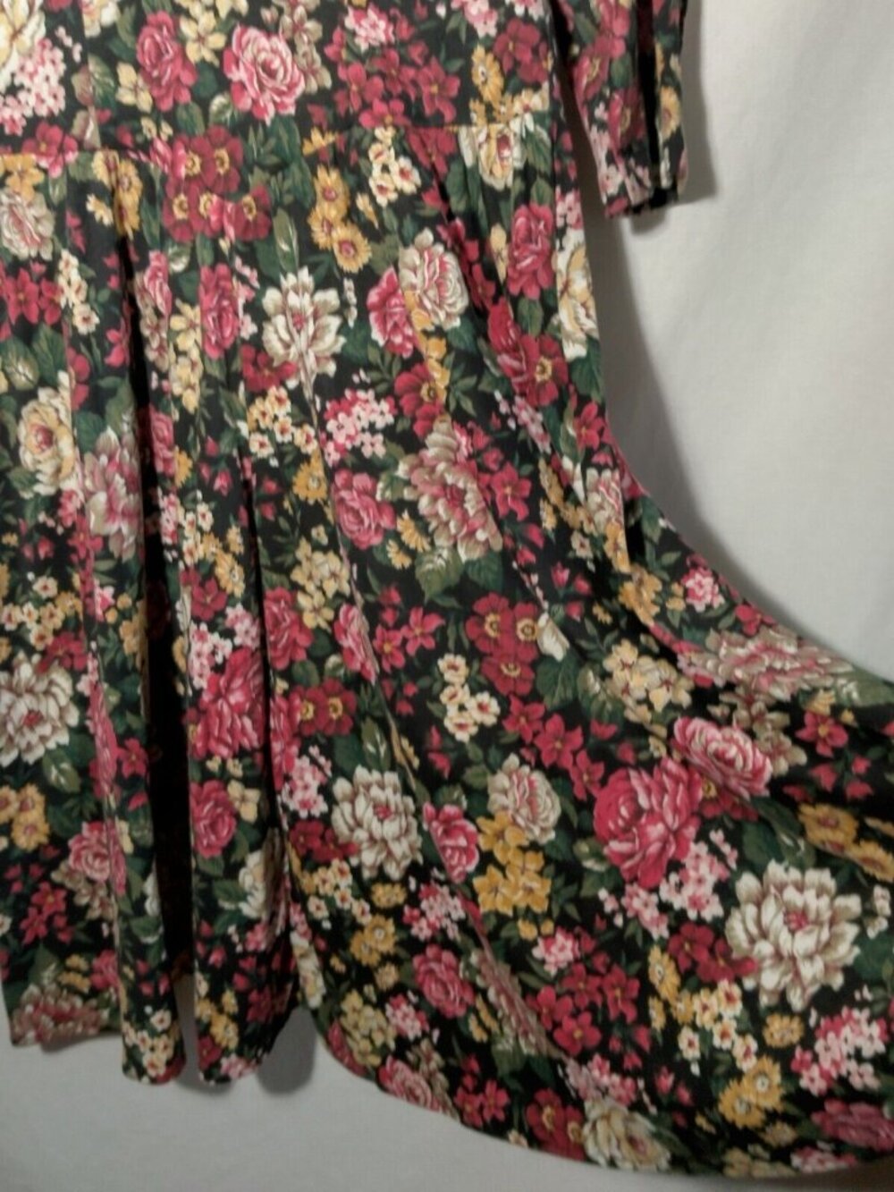 Vintage 1980s Paquette Petite Byer California Dress 10P Knit Floral Cottagecore - Picture 8 of 14